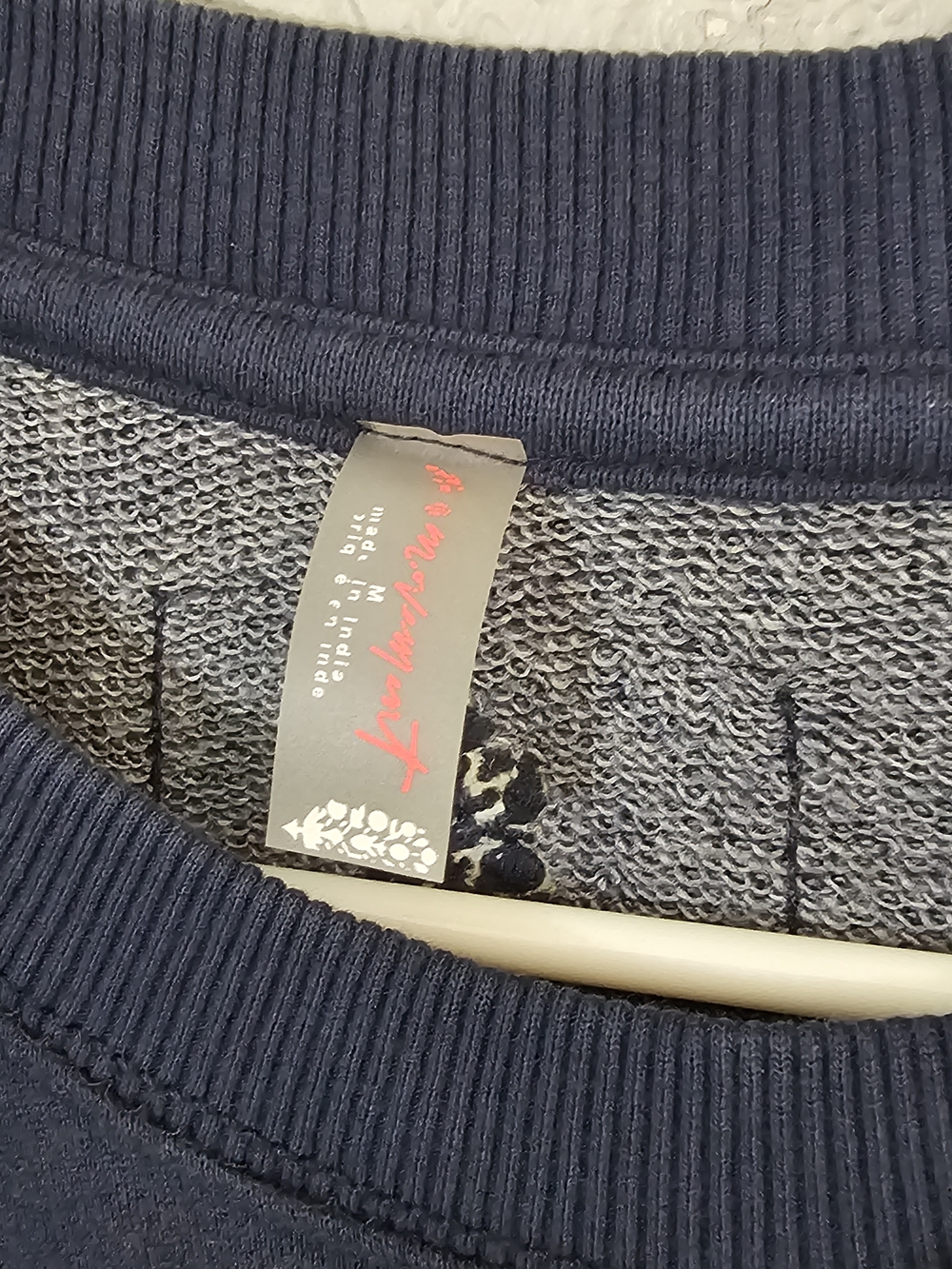 FP Movement All Star Logo Pullover Midnight Navt Sport Womens Medium Oversized - Picture 6 of 11